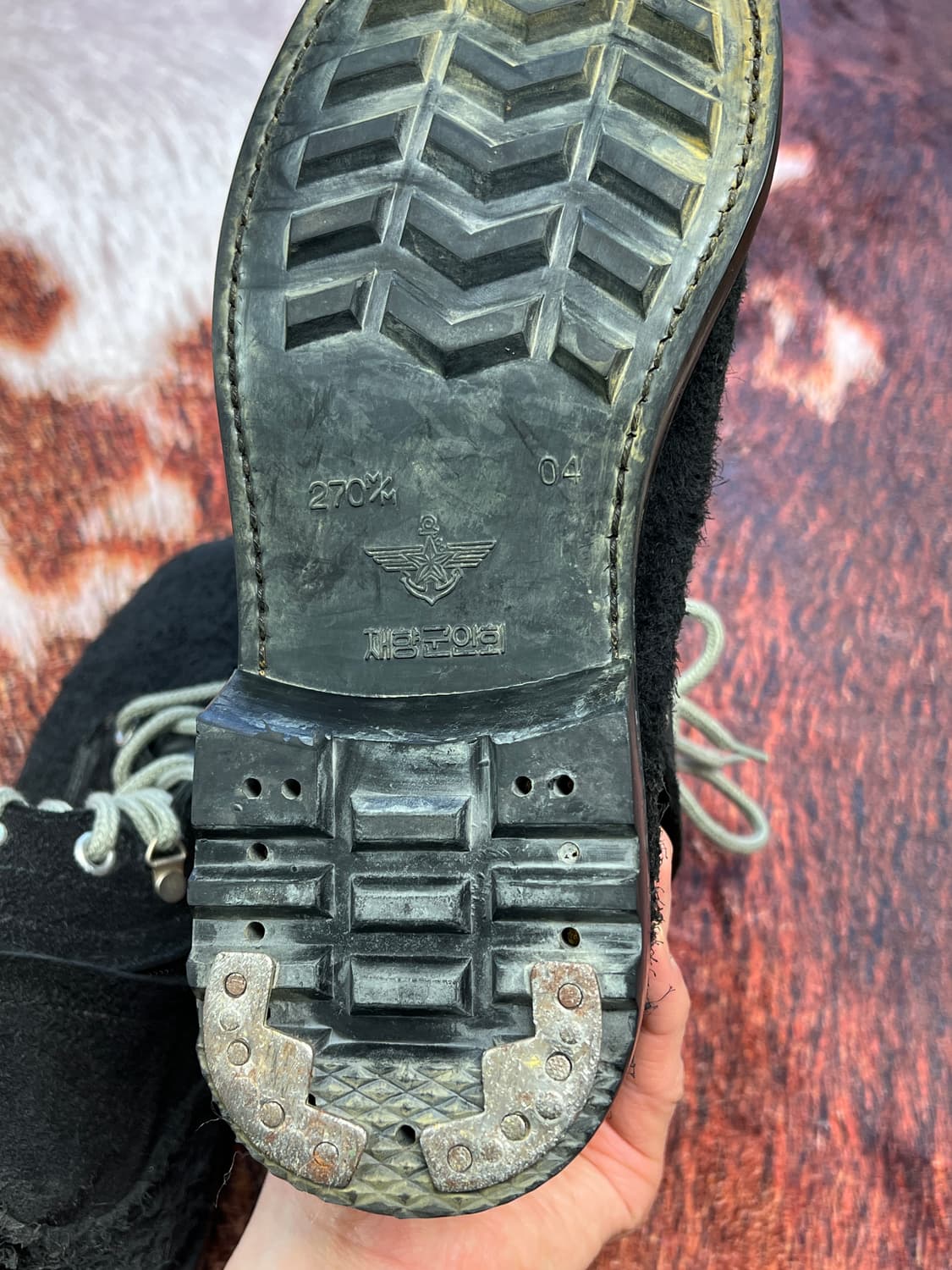 [270] 스웨이드 빈티지 경찰 군화 워커 블랙 상품이미지5