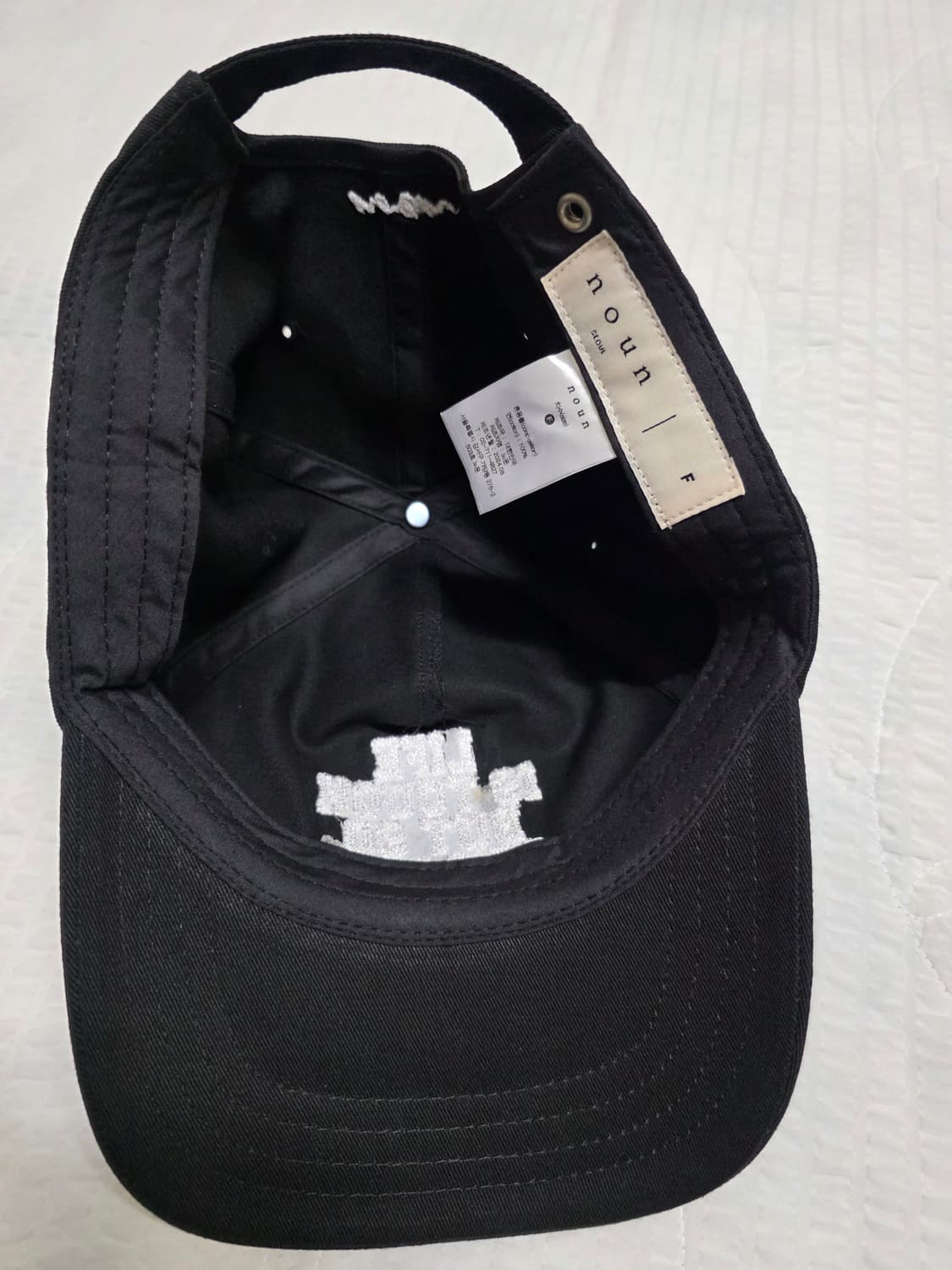 노운 미착용 새상품 모자 볼캡 검정색 터프 모자 NOUN 볼캡 상품이미지9