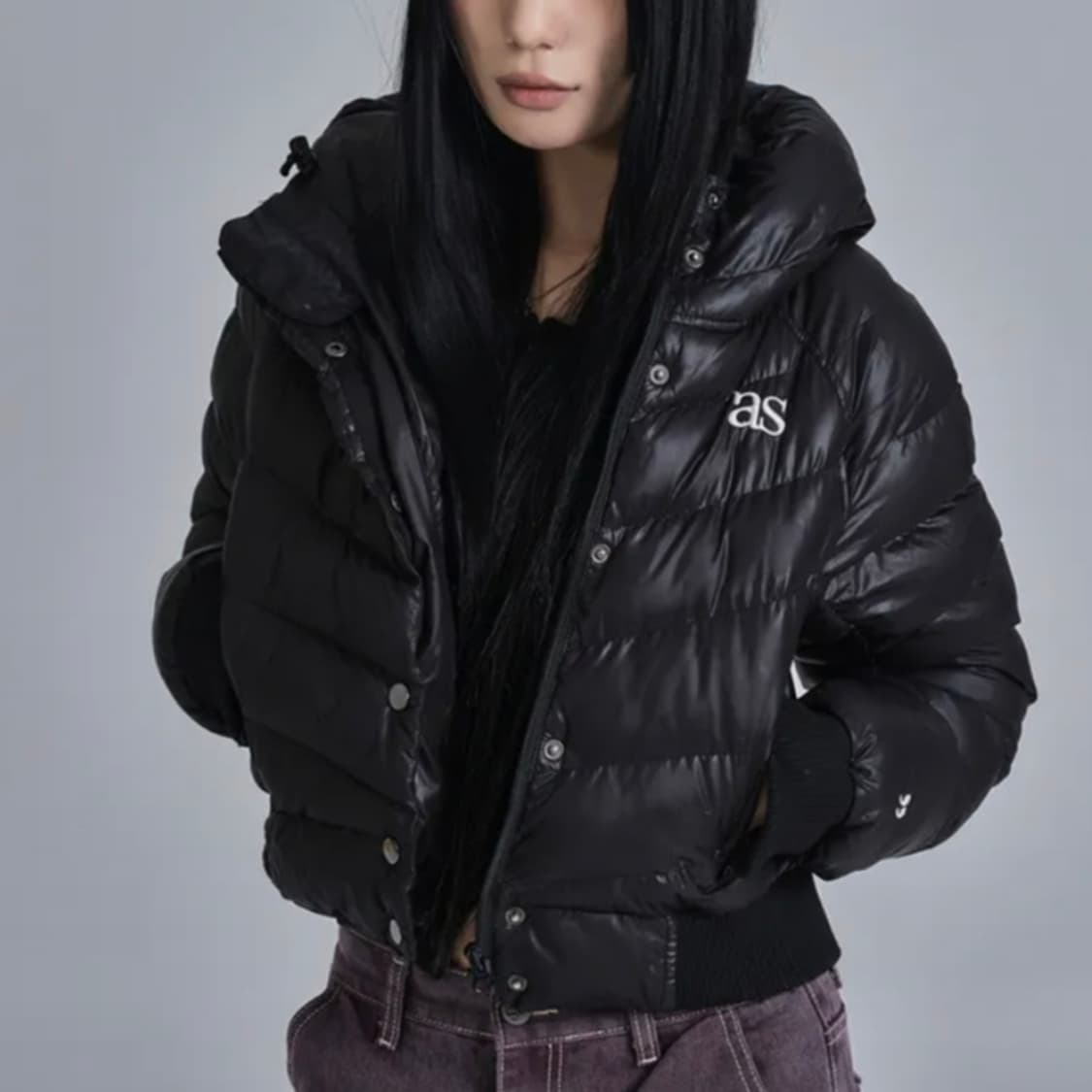 AS"ON SHORT PUFFER JACKET / BLACK 상품이미지4