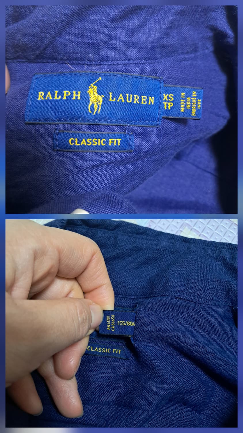 폴로 랄프로렌 클래식핏 린넨 셔츠 XS(155/80) 상품이미지8