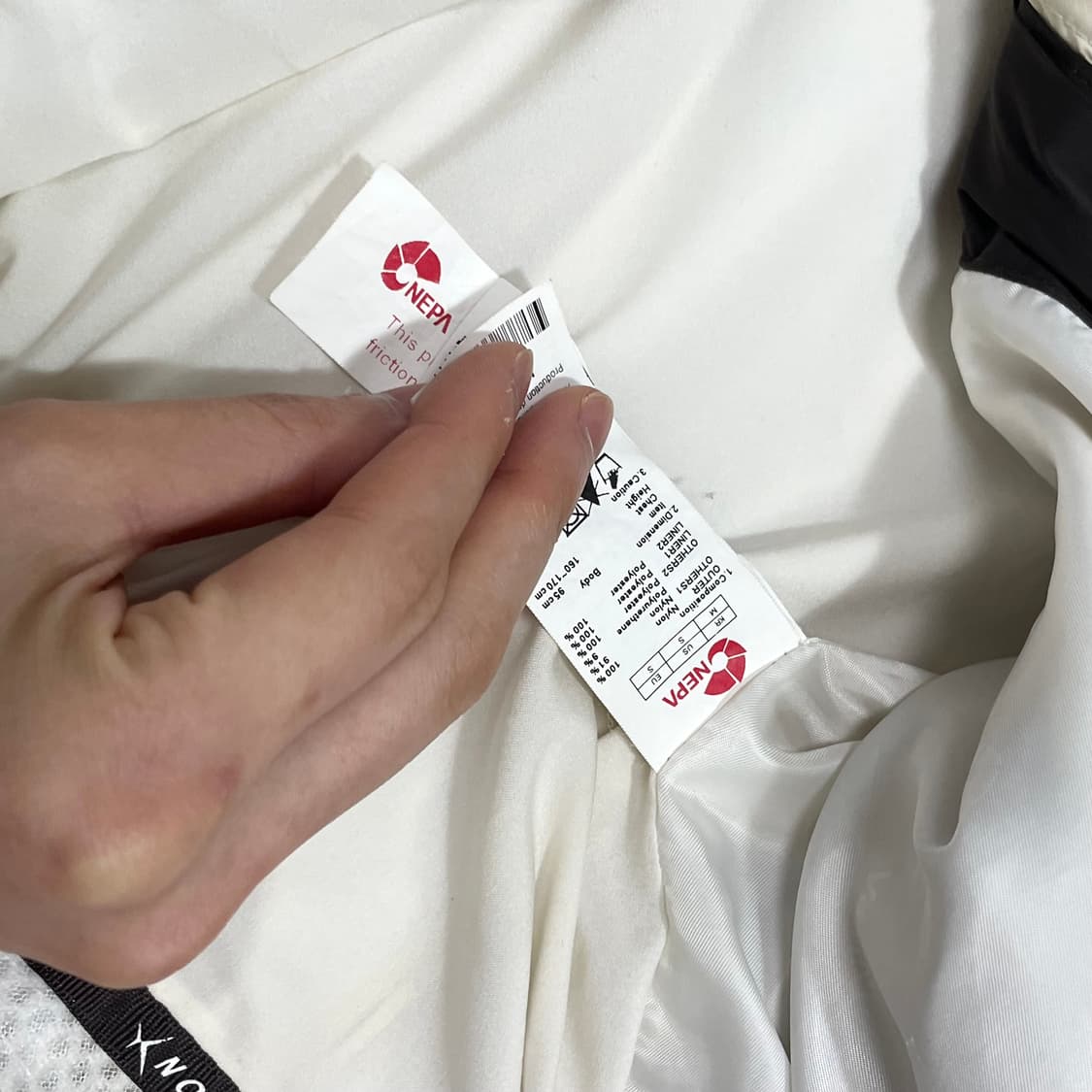 네파 브라운 아이보리 배색 바람막이 자켓 점퍼 여성95 상품이미지6
