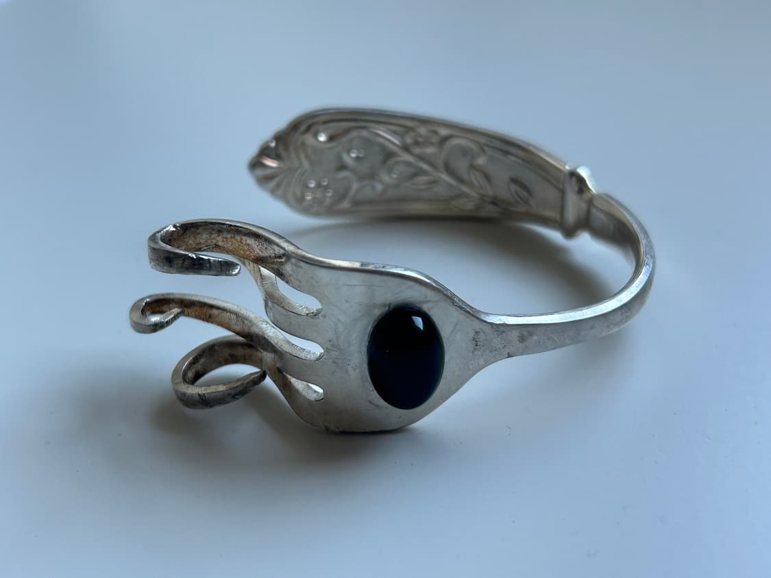 빈티지 오닉스 포크 뱅글 L 상품이미지1