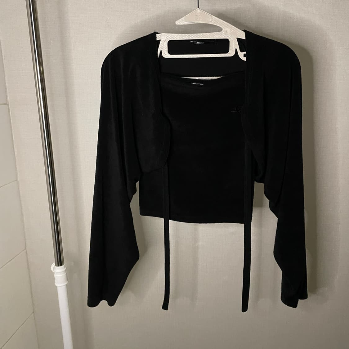 [어반드레스] Terry Tube Top Cardigan Set BLAC 상품이미지7