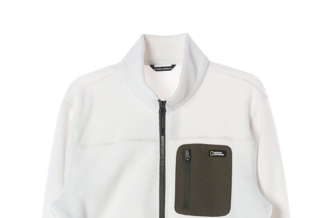 내셔널지오그래픽 우븐 베이직 플리스 자켓 아이보리 XL 상품이미지3