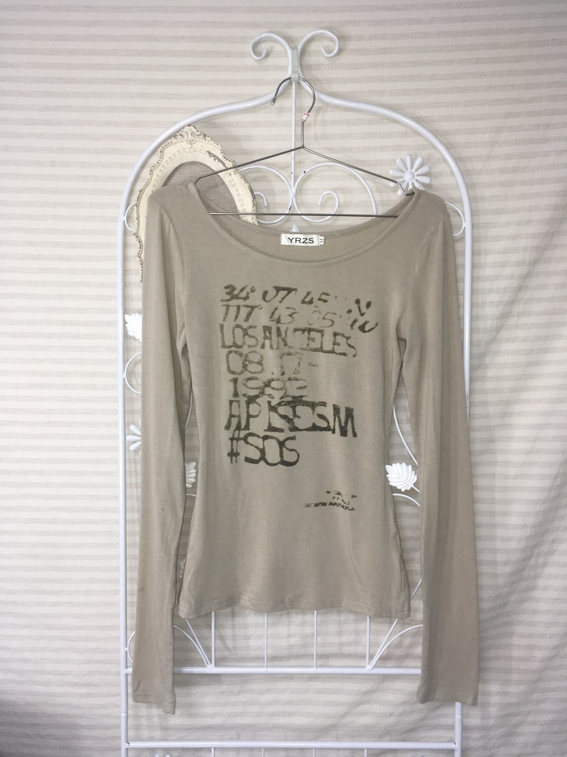 일본빈티지 y2k 레터링 딱붙 티셔츠 상품이미지5