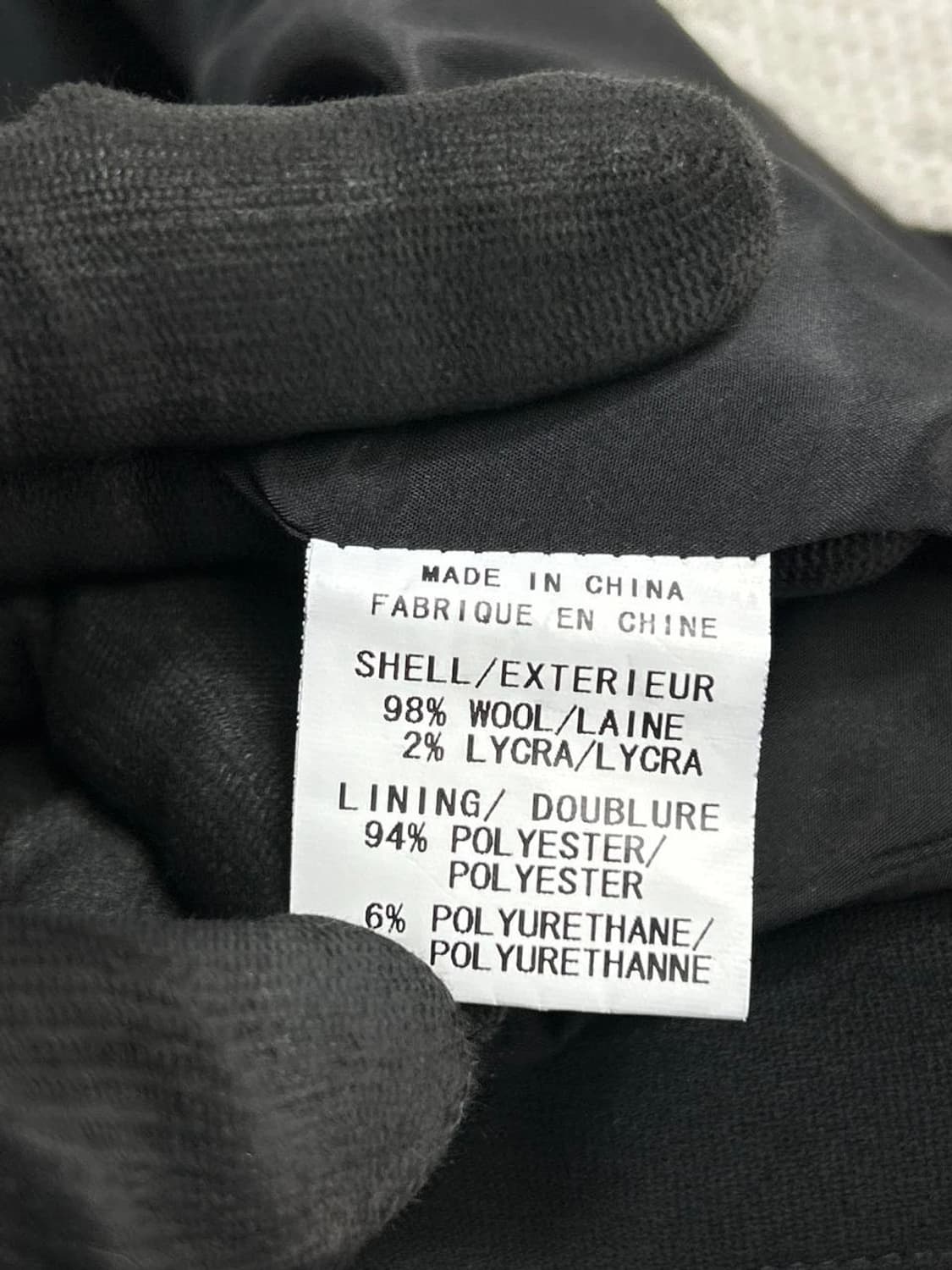 헬무트 랭 블랙 울 하이넥 더블 브레스티드 크롭 재킷 상품이미지4