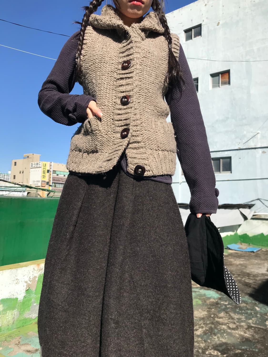 테디베어 니트 베스트 상품이미지3