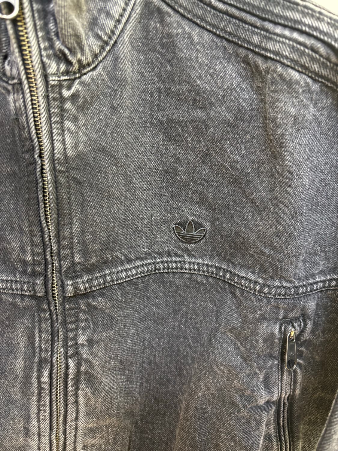 아디다스 블랙 데님 트랙 자켓 상품이미지2