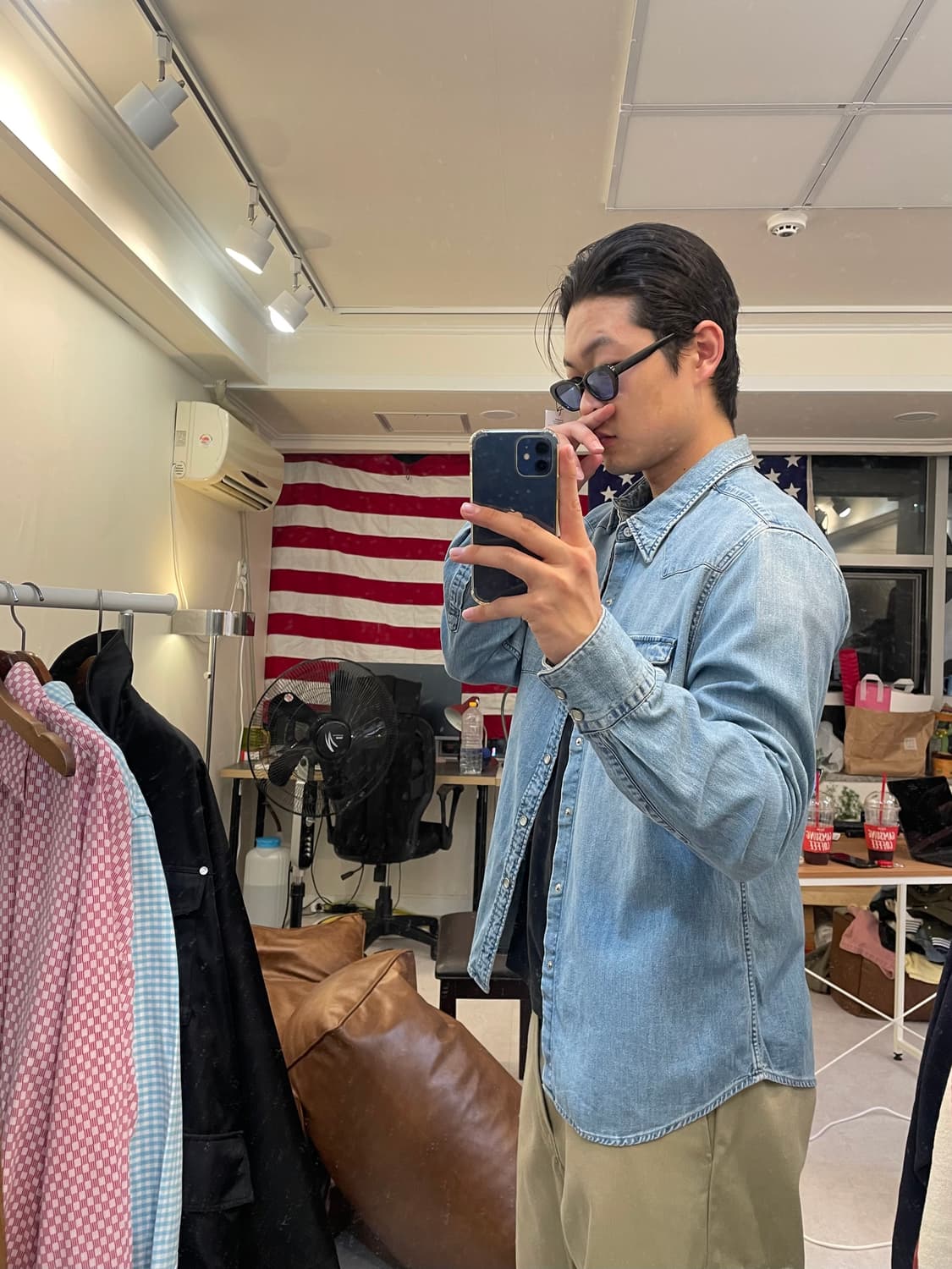 [Levi’s] 웨스턴 데님셔츠 (연청) 상품이미지2