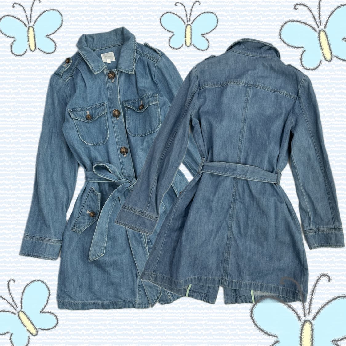 🦋GROVE 데님 미니 원피스🦋 빈티지 셔츠 러블리 일본 빈티지 상품이미지1