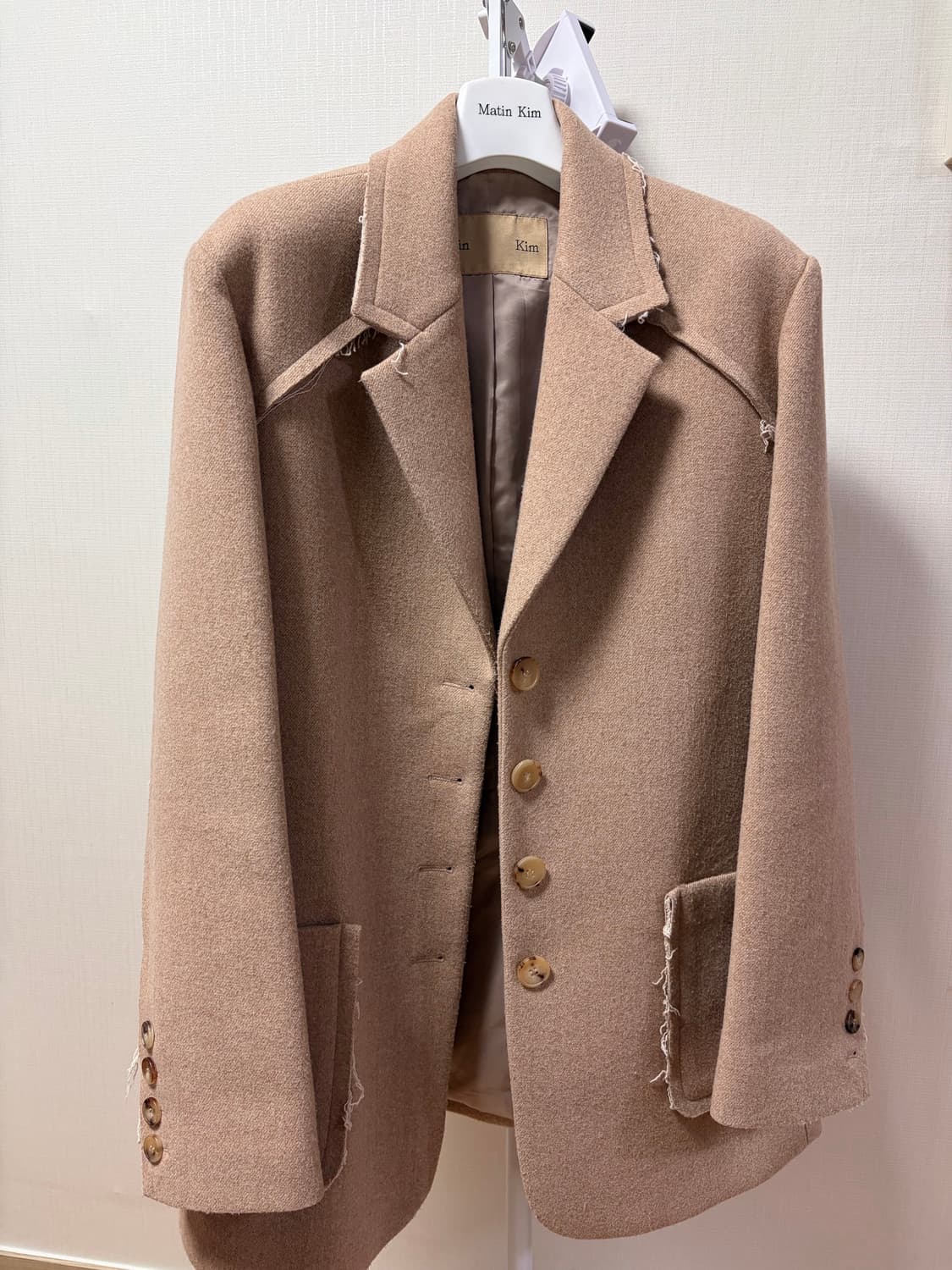 마뗑킴 울 자켓 베이지 상품이미지8