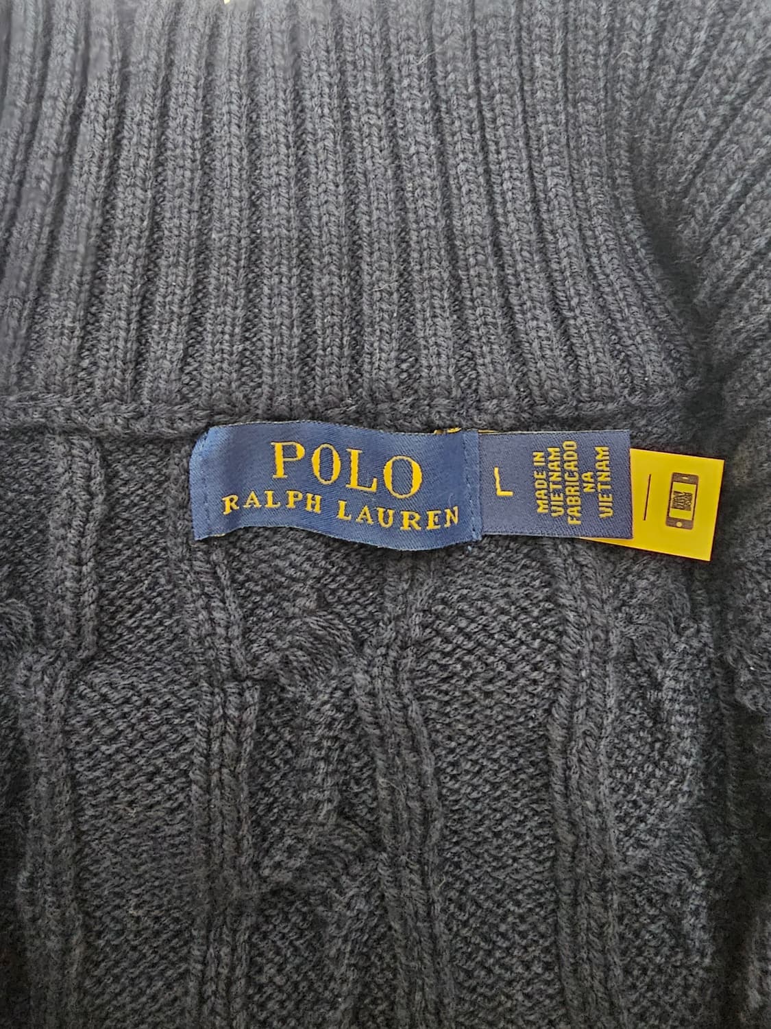 폴로 꽈배기 반집업 니트 상품이미지2