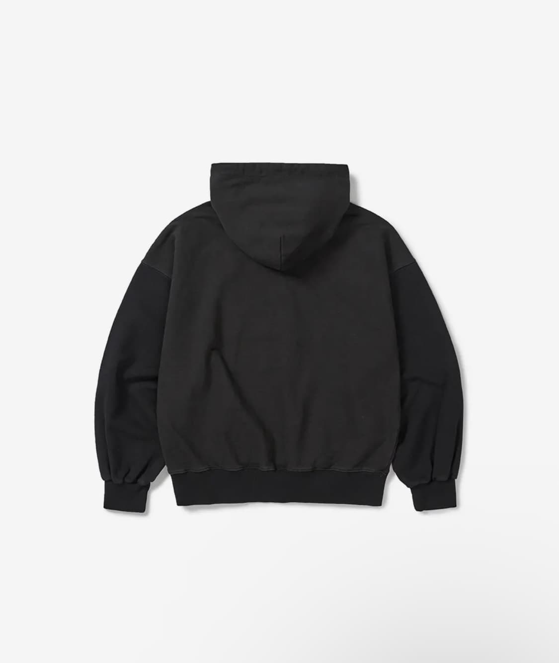 카락터 Grid hoodie / Washed black 후드티 상품이미지2