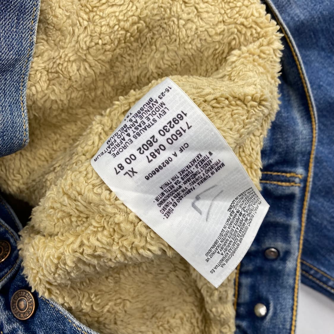 리바이스 00s 레드 탭 양털 데님 트러커 자켓 (105) 상품이미지10