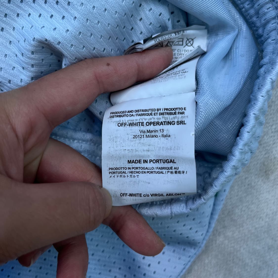35 오프화이트 19SS 화이트 애로우 메쉬 팬츠 상품이미지7