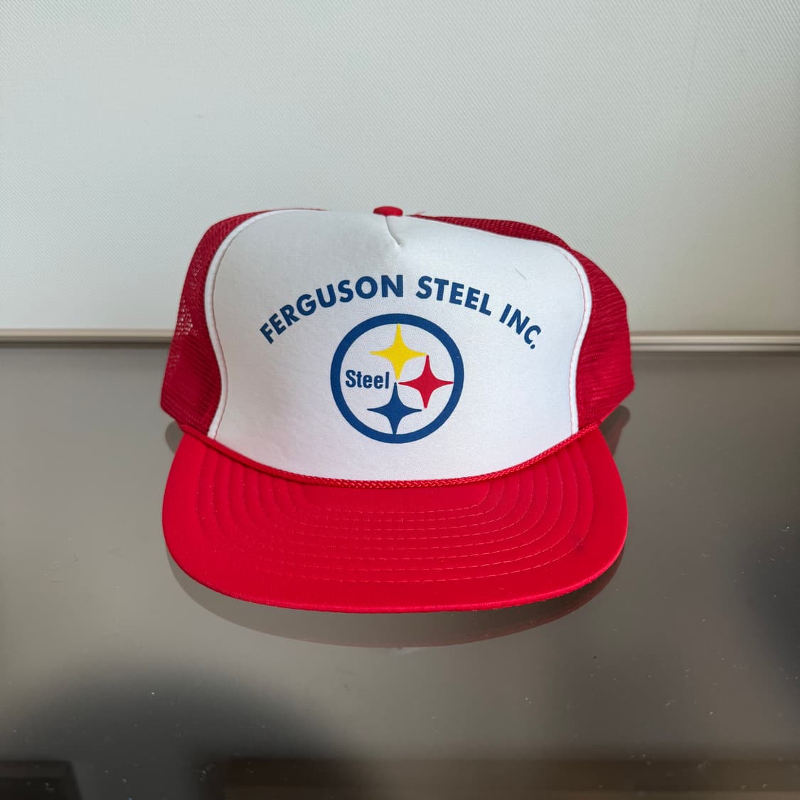 USA 빈티지 모자 볼캡 vintage cap 트러커 메쉬 레드 상품이미지2