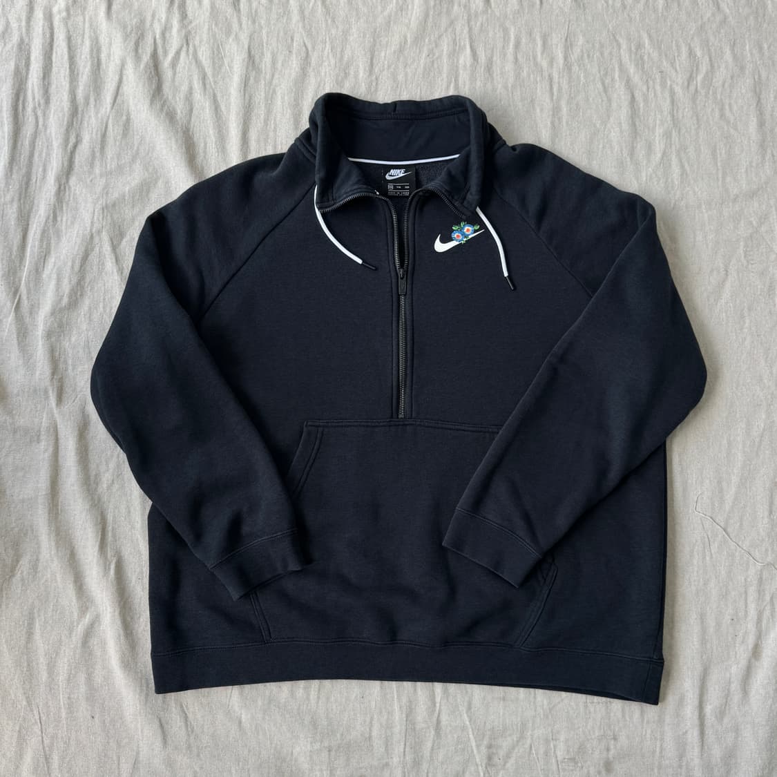 나이키 해외판 플라워 반집업 맨투맨 XXL 상품이미지2