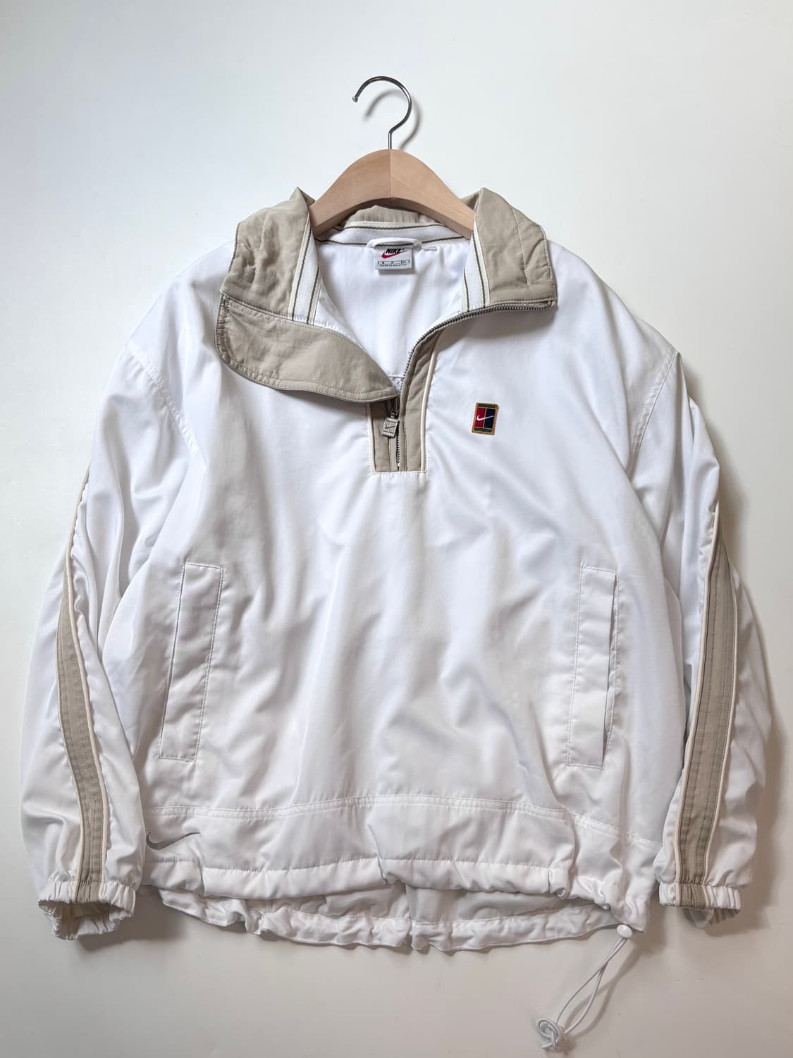Nike 나이키 테니스로고 아이보리/베이지 아노락 상품이미지1