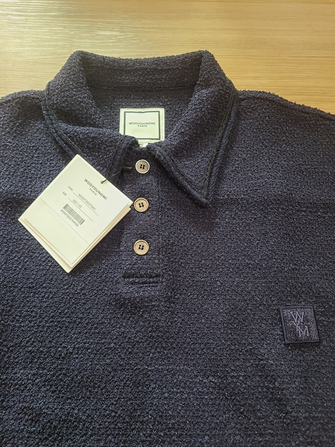 [정품/새상품] 우영미 네이비 트위드 폴로 티셔츠 상품이미지9