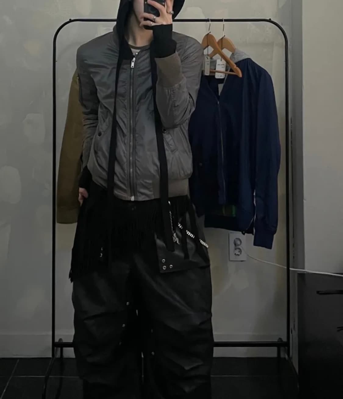 (0) 아이돈워너셀 비건 레더 팬츠 블랙 상품이미지1