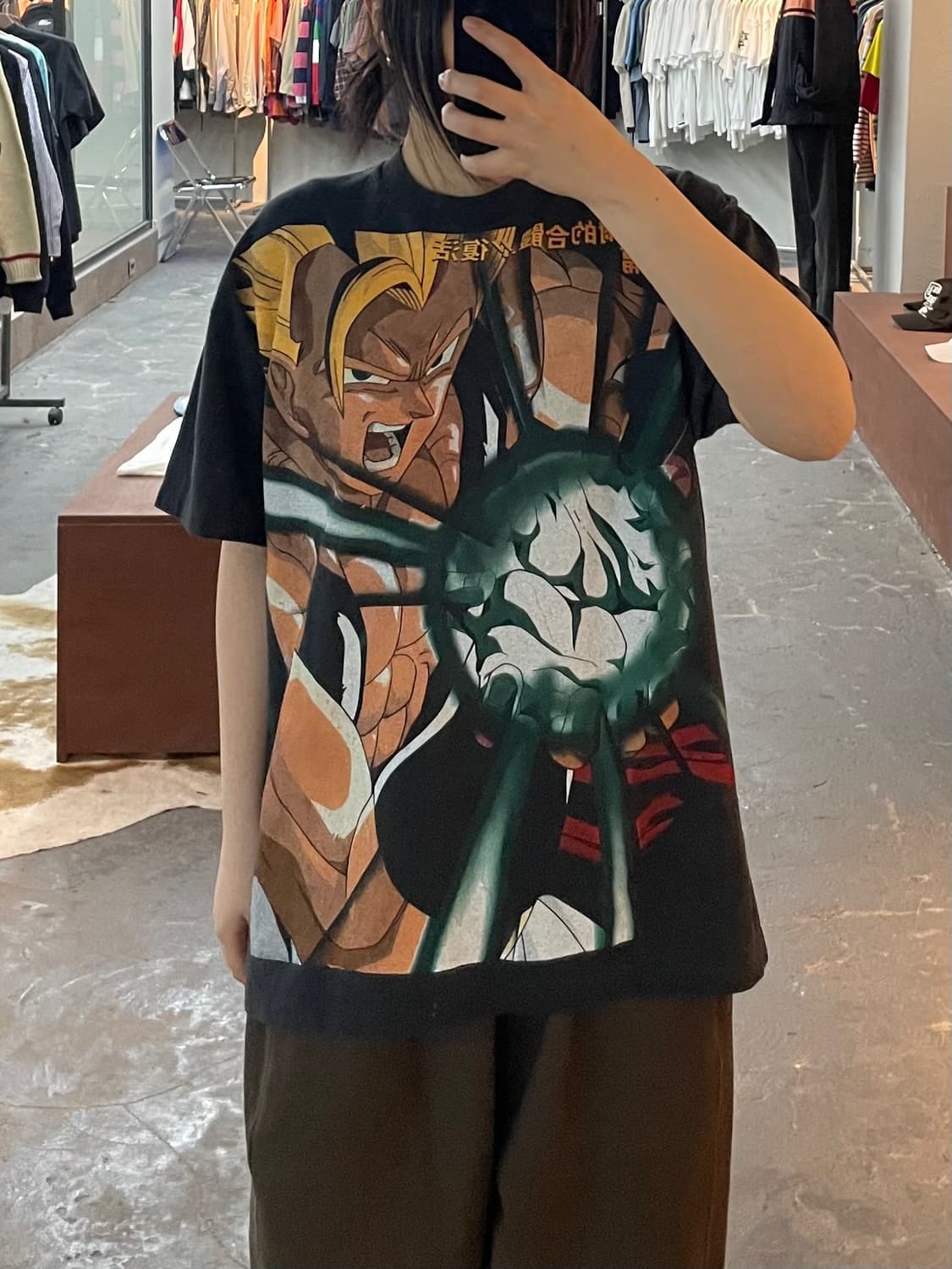 빈티지 드래곤볼 Z손오공 복각 블랙 반팔티 H2498 상품이미지1