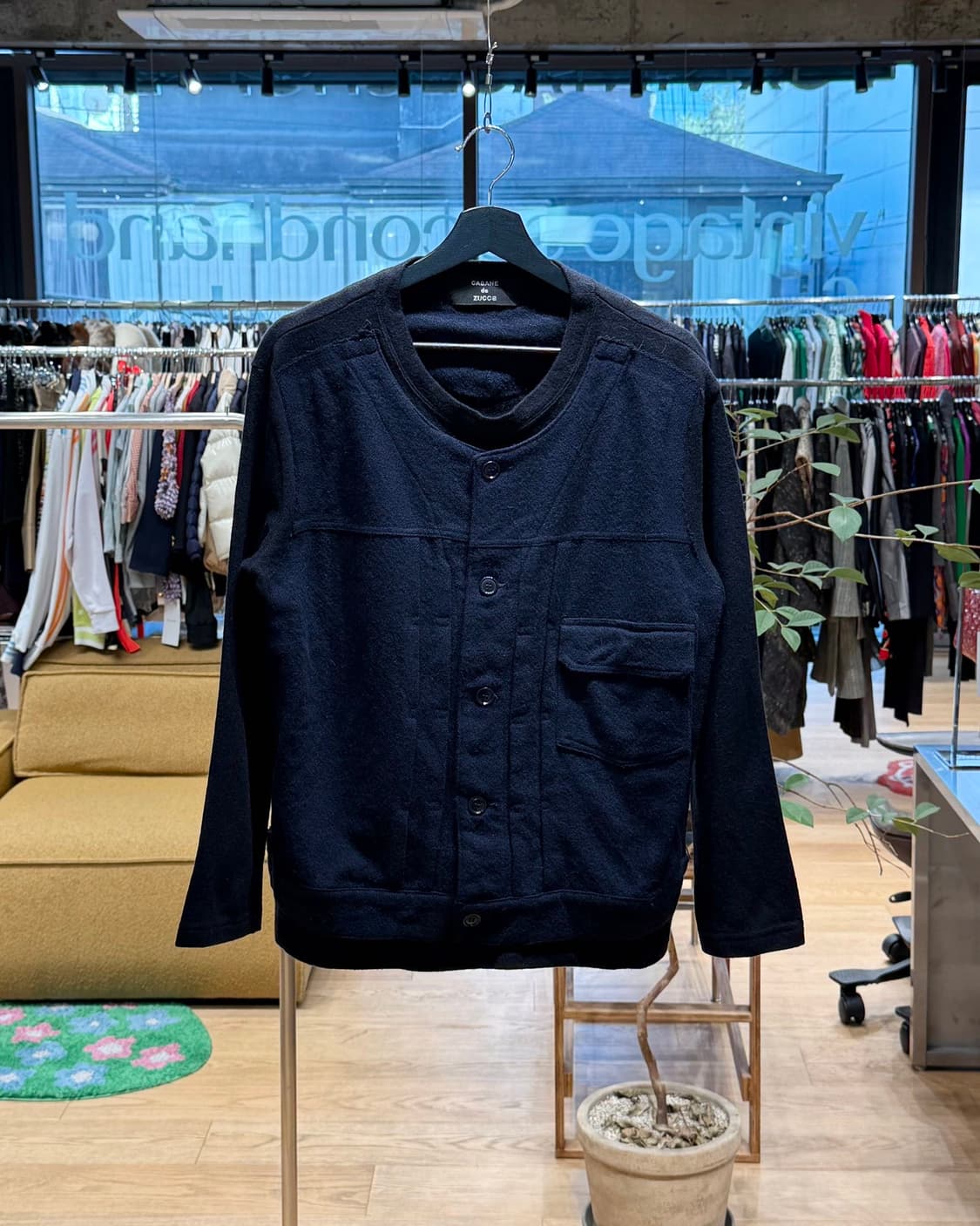 카반드주카 네이비 풀오버 레이어드 자켓 상품이미지1