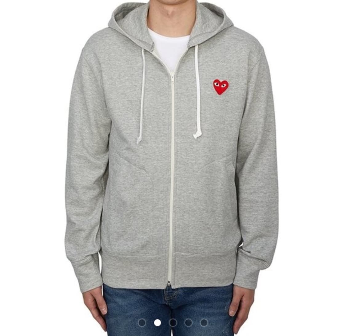 꼼데가르송 레드 와펜 후드집업 AX - T168 (L) 상품이미지2