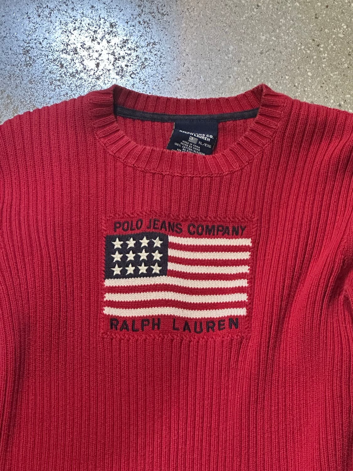 POLO 폴로 레드 성조기니트💯 상품이미지4