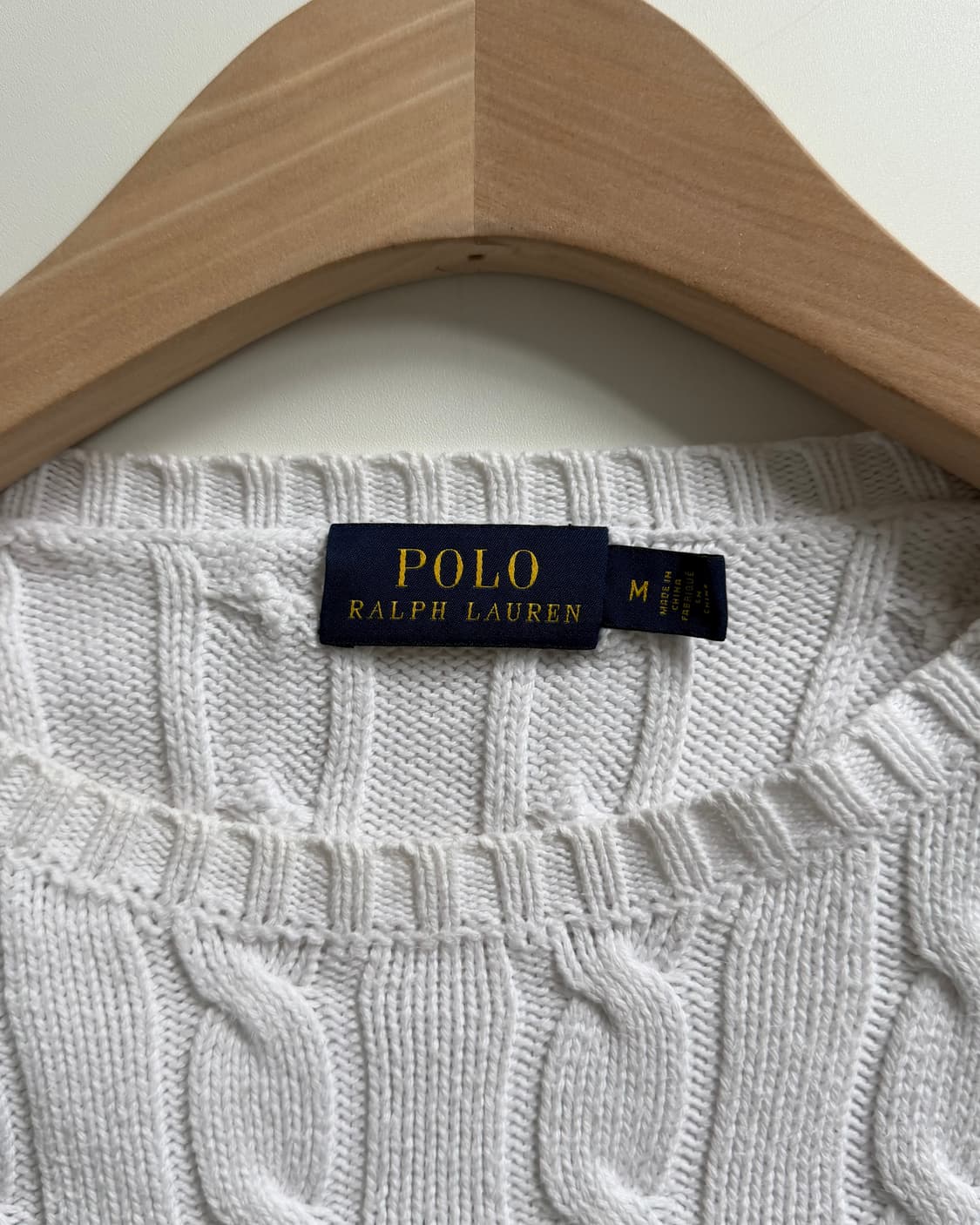 Polo 폴로 랄프로렌 신형 화이트컬러 케이블 코튼 니트 상품이미지5