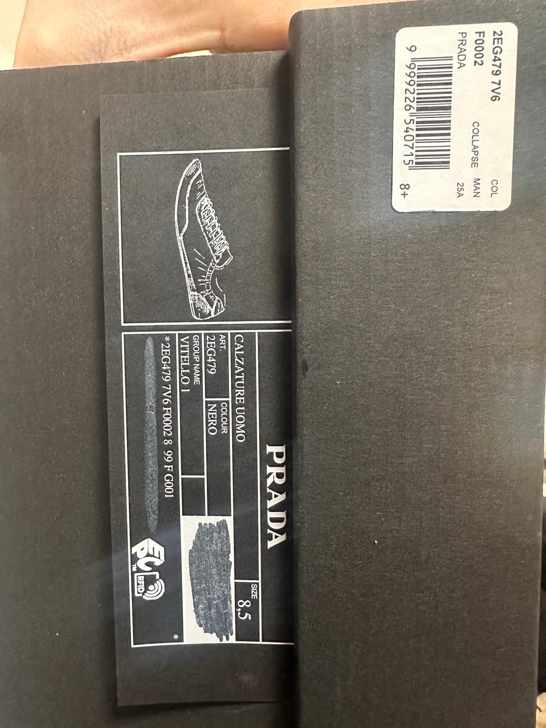 프라다 컬랩스 레더 블랙 상품이미지2