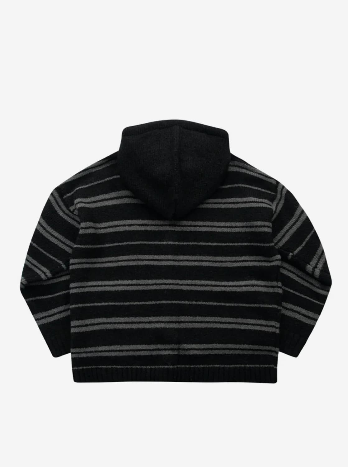 애즈온 BERA STRIPE HOOD CARDIGAN / BLACK 상품이미지3
