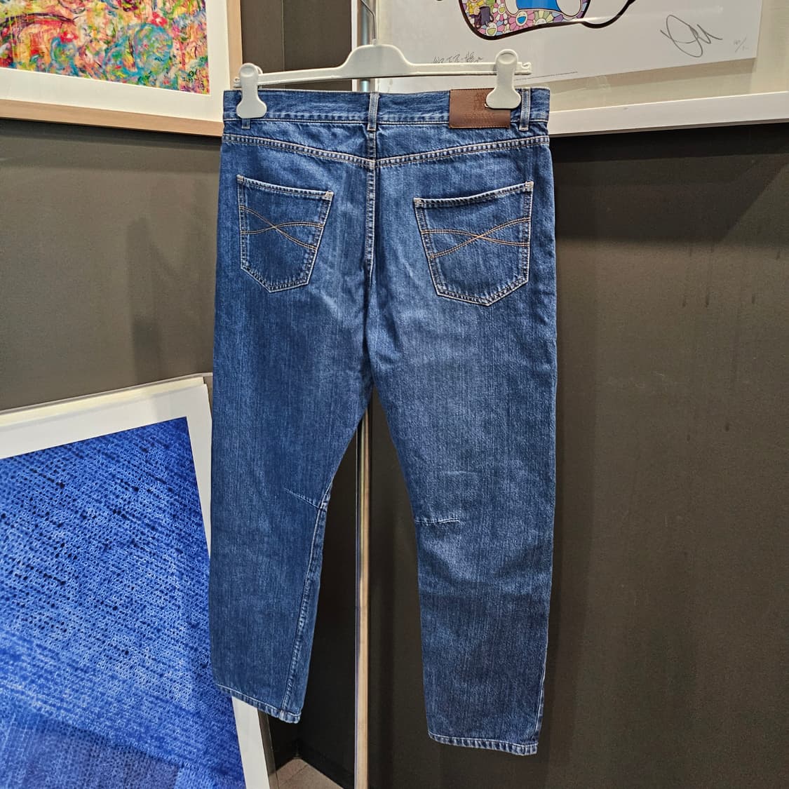 브루넬로 쿠치넬리 립 라이트웨이트 데님 레져 핏 트라우저 팬츠 상품이미지3