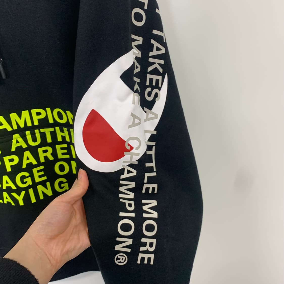 챔피온 스펠아웃 블랙 후드티 상품이미지6