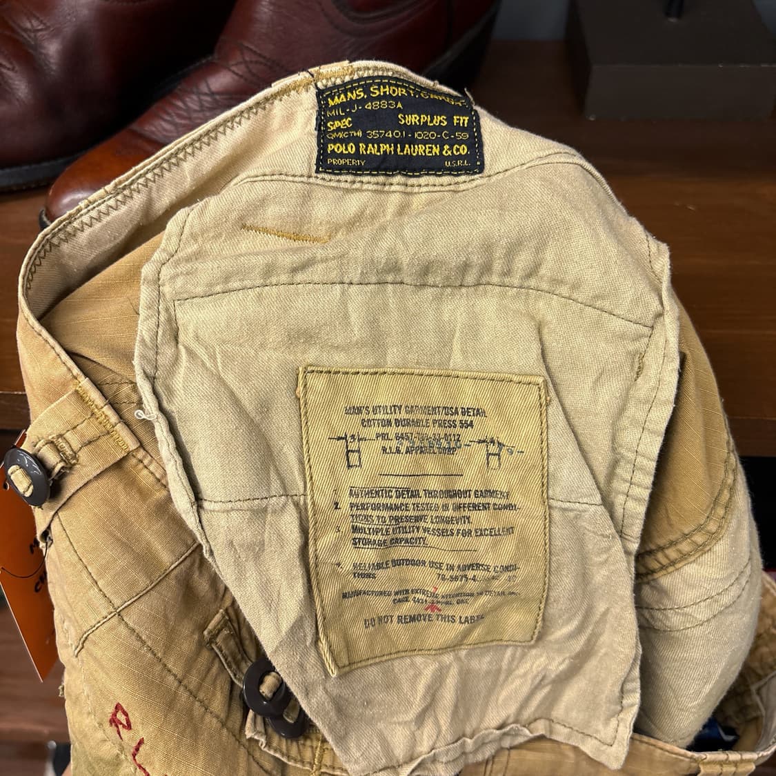 폴로랄프로렌 밀리터리 베이스 립스탑 빅카고 하프팬츠 N1278   상품이미지10