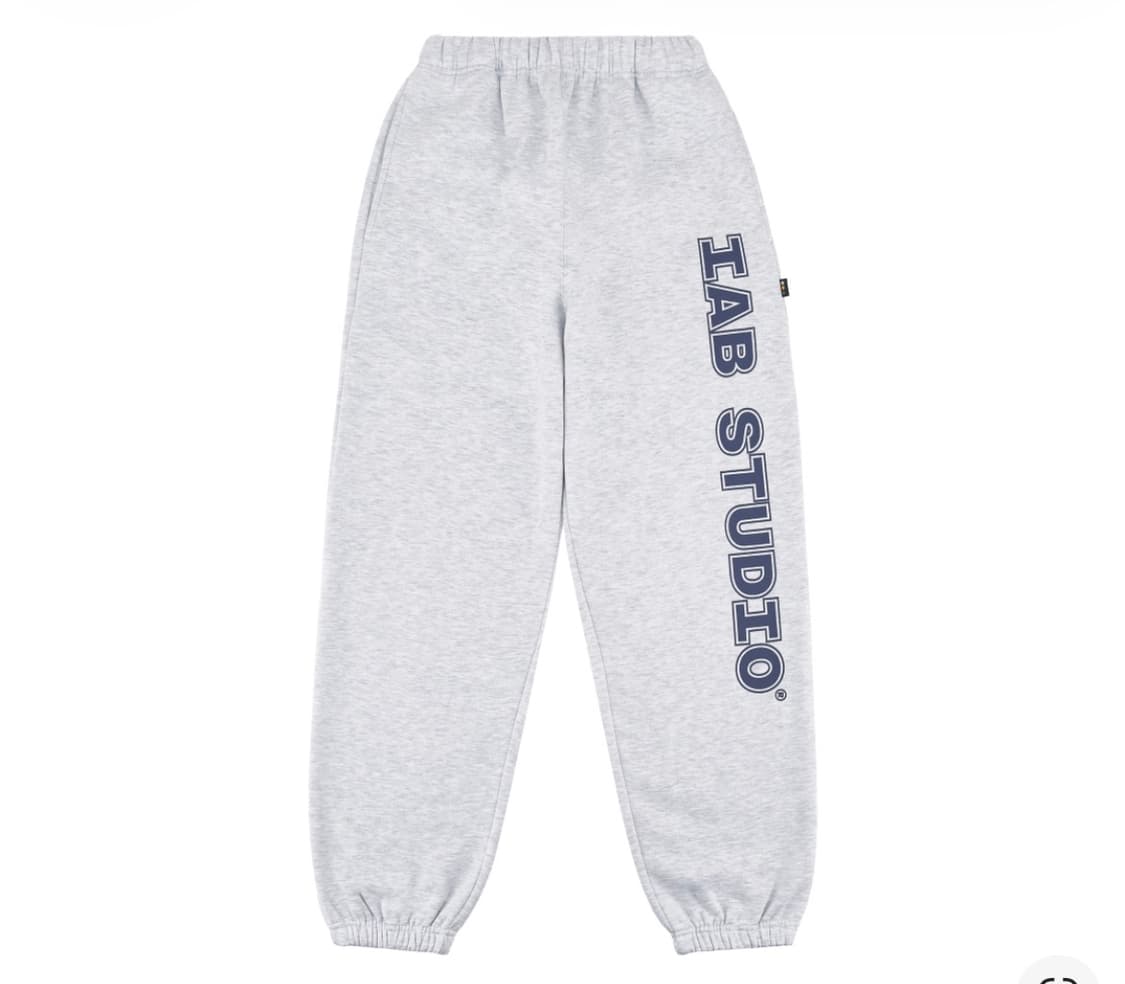 아이앱 스튜디오 아이앱 스트레이트 로고 스웨트팬츠 라이트 그레이 L 상품이미지1