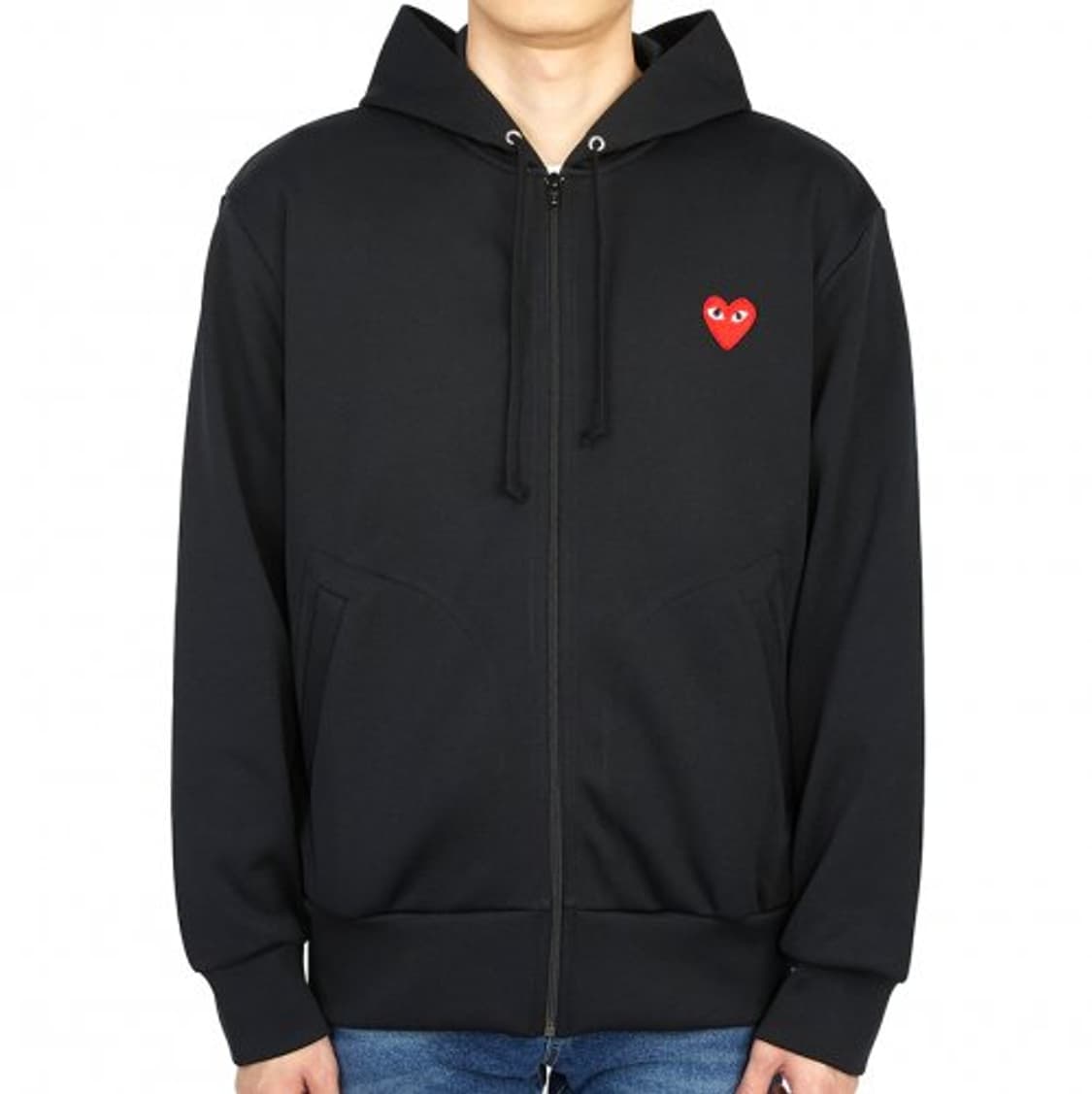 꼼데가르송 레드와펜 블랙 후드집업 상품이미지4