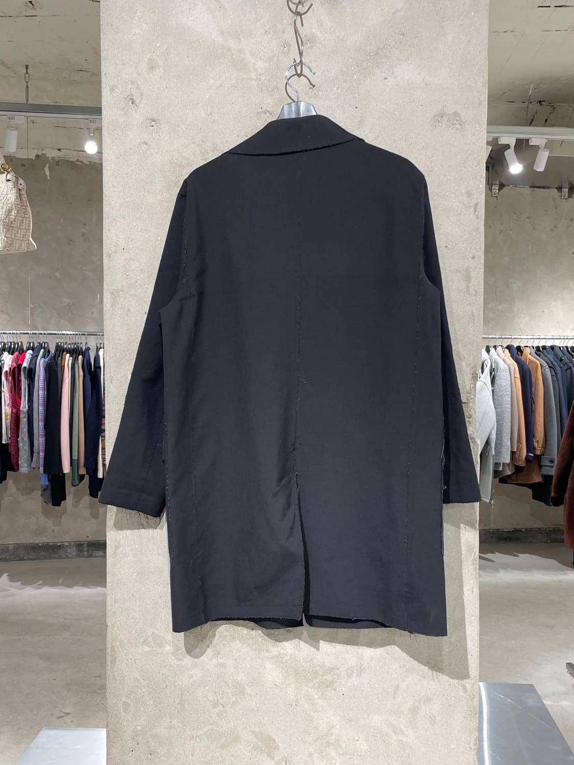 지스타 로우 히든 버튼 로우 데님 롱 자켓 상품이미지6