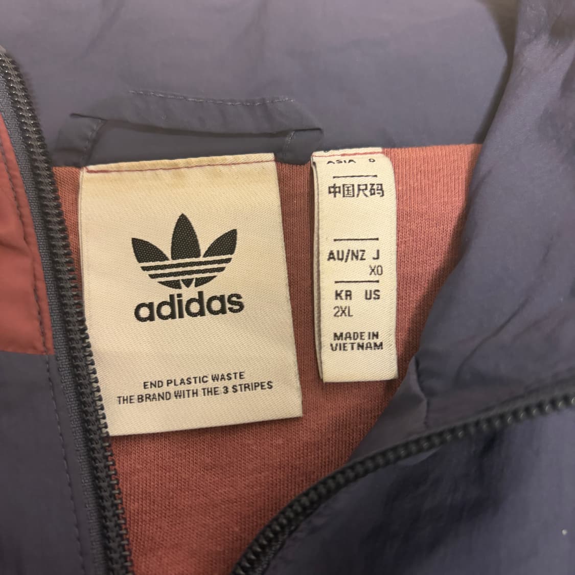 아디다스 오리지널 레트로 컬러블럭 우븐 나일론 바람막이 자켓 상품이미지4