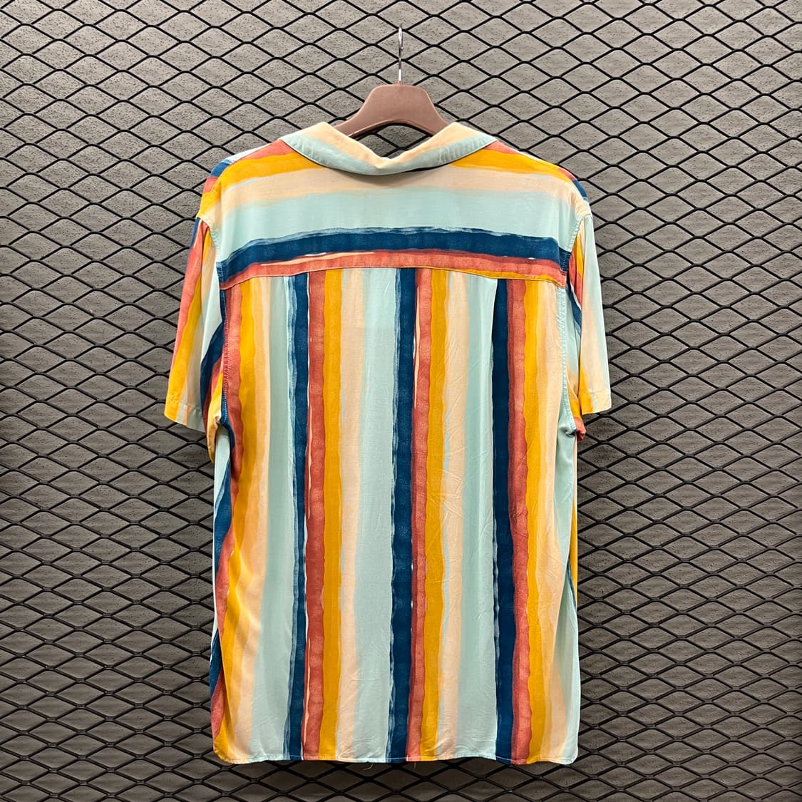USA VINTAGE 레이온 반팔 셔츠 멀티 수채화 컬러 상품이미지2