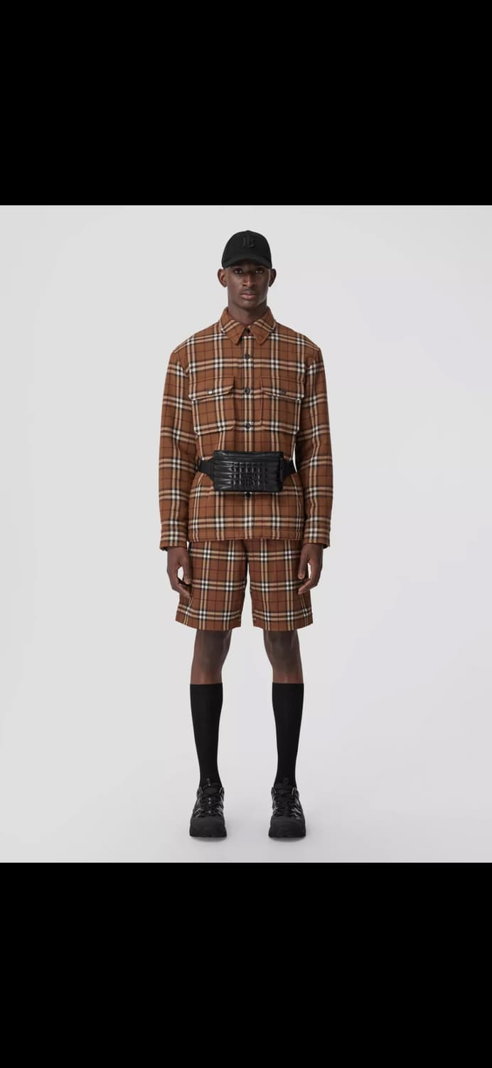 버버리 체크 울 시어링 양털 자켓 상품이미지5