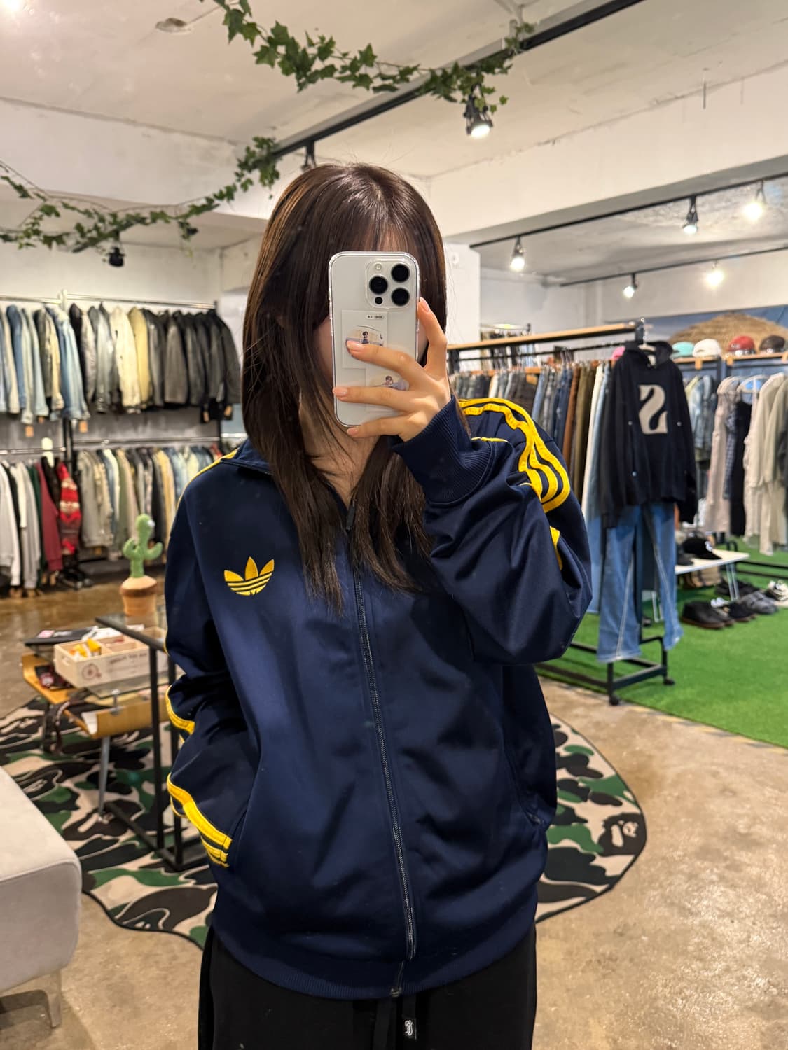 아디다스 구파이어버드 트랙탑 네이비/옐로우 상품이미지4