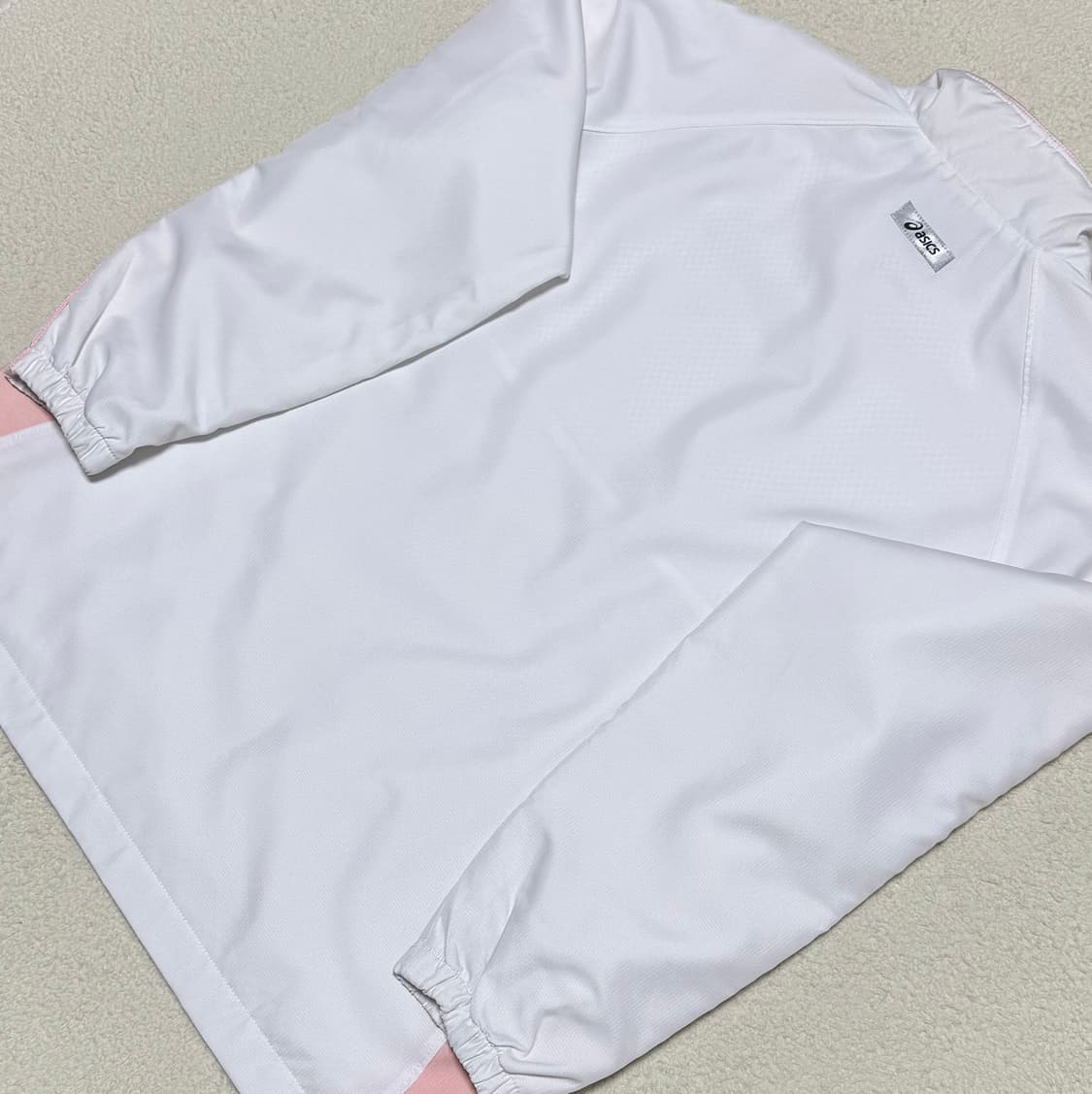 아식스 일본 화이트 핑크(피치) 바람막이 상품이미지7