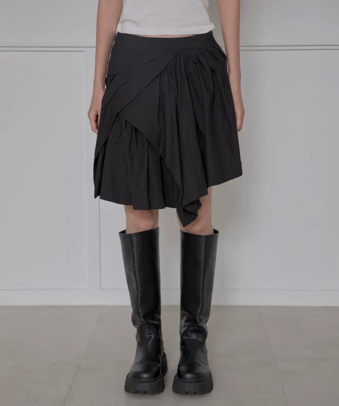 플레어업 Asymmetrical Draped Layered Skirt 상품이미지2