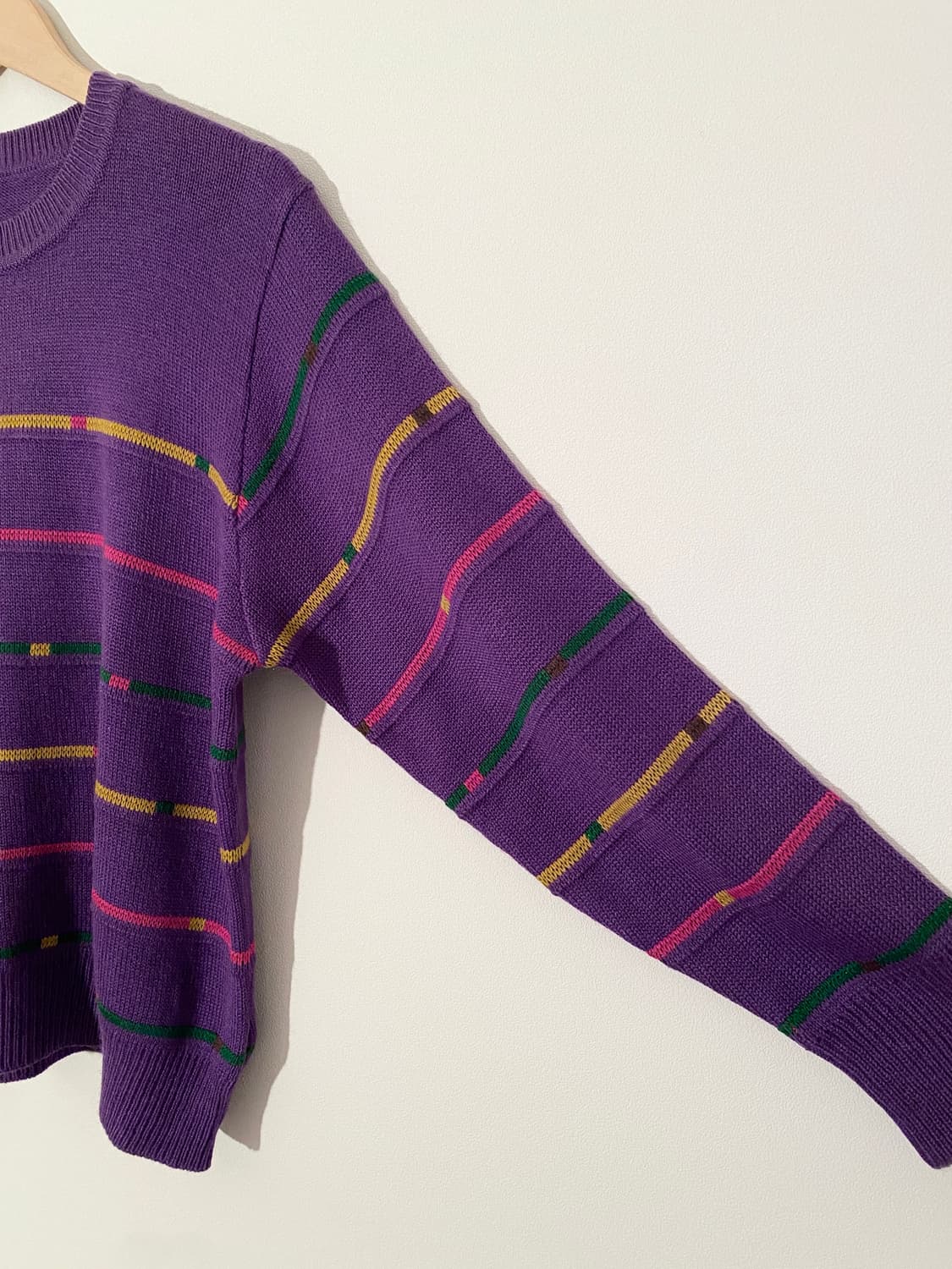 Purple Multi-Stripe Wool Blend Knit 상품이미지3