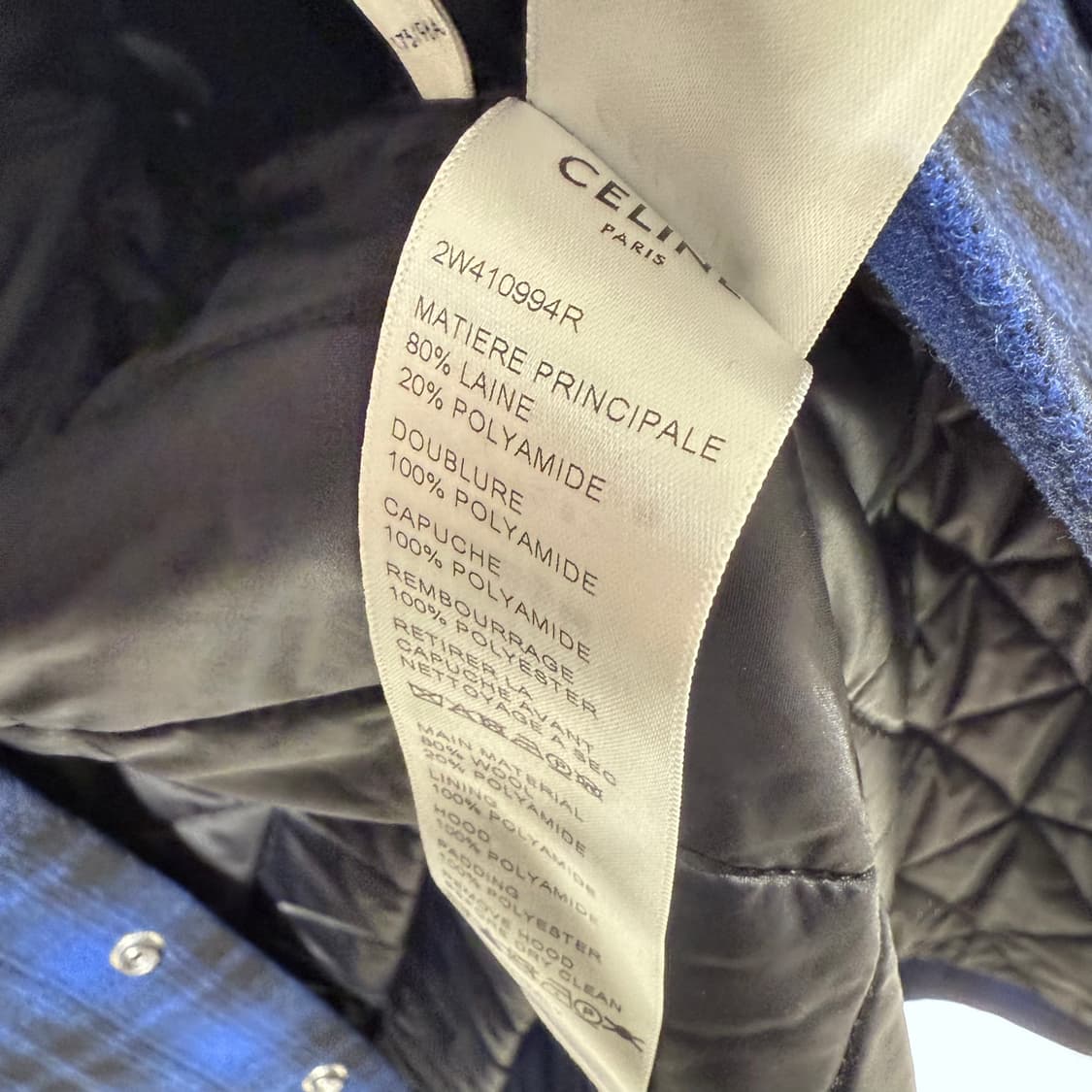 52 / 셀린느 백로고 플란넬 셔츠 패딩 자켓 상품이미지9