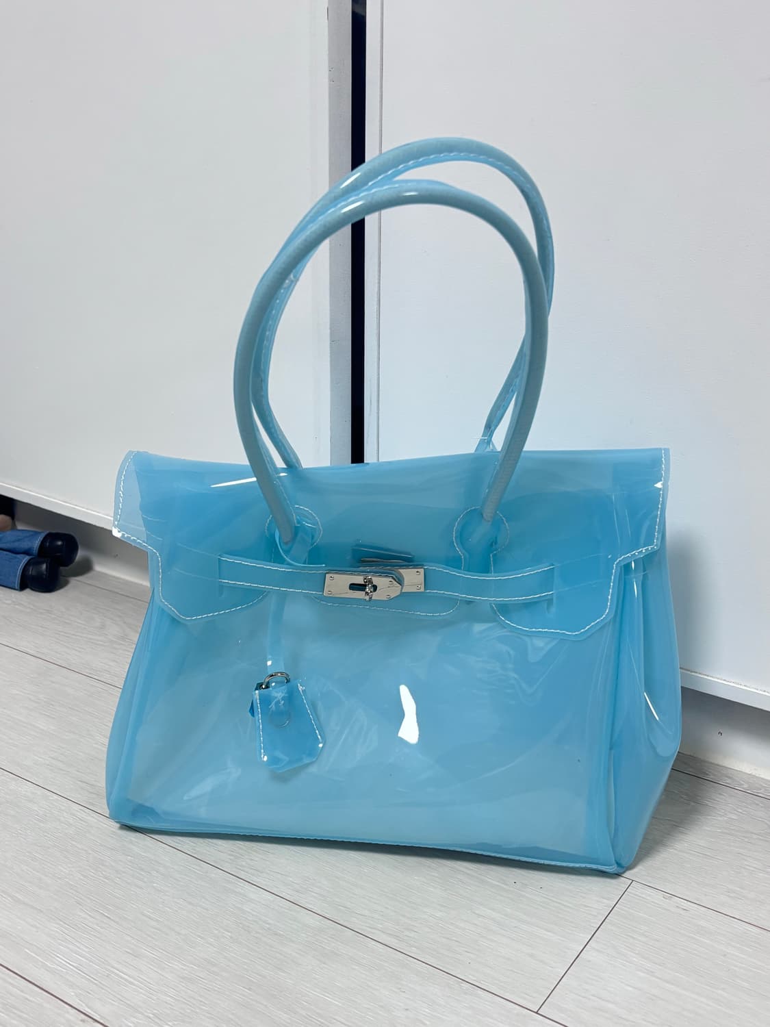 젤리버킨백 pvc 새상품 상품이미지1