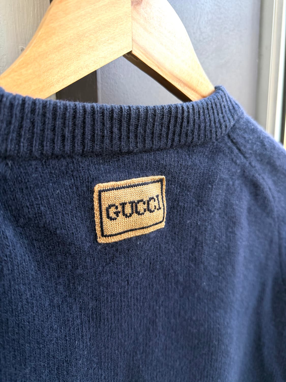 48/ 구찌 백로고 스웻 네이비 니트 상품이미지8