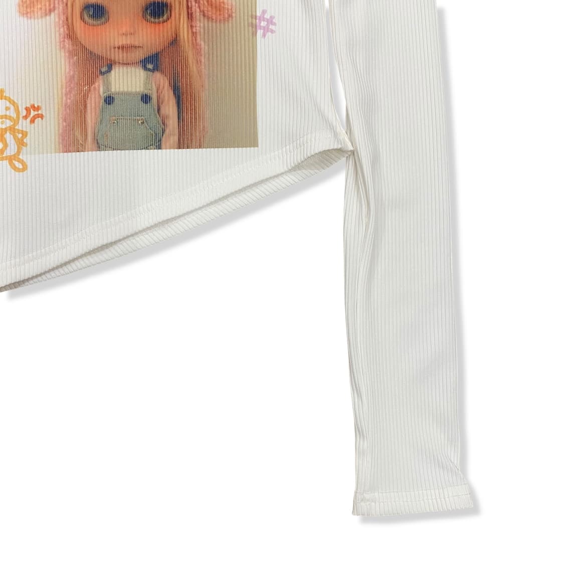 Blythe Doll Fur-Docked Off-Shoulder Top 상품이미지5