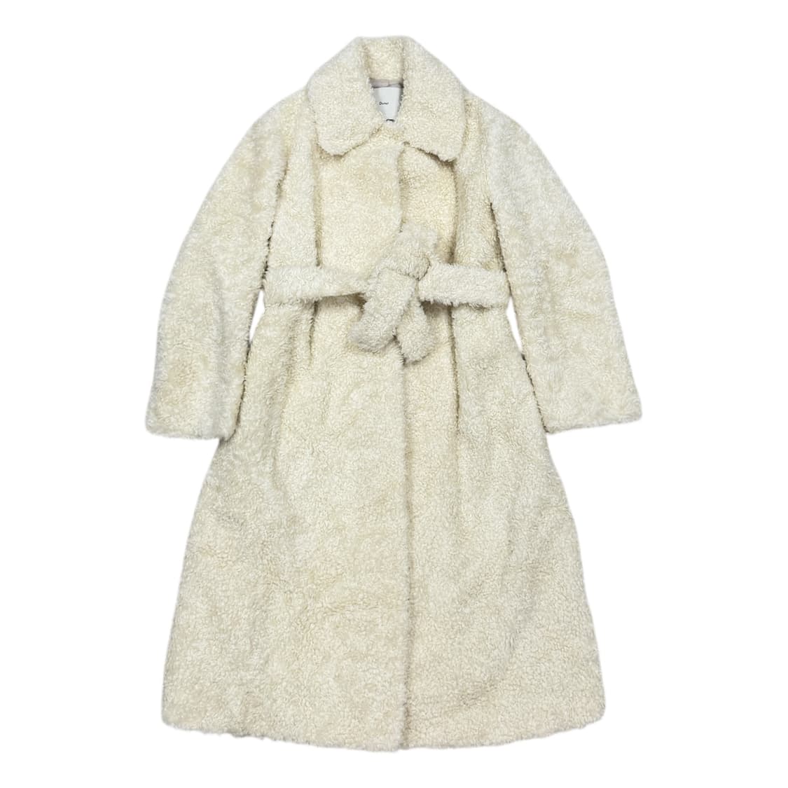 DUNST 던스트 와이드 벨티드 테디 뽀글이 롱코트 아이보리 S 상품이미지1