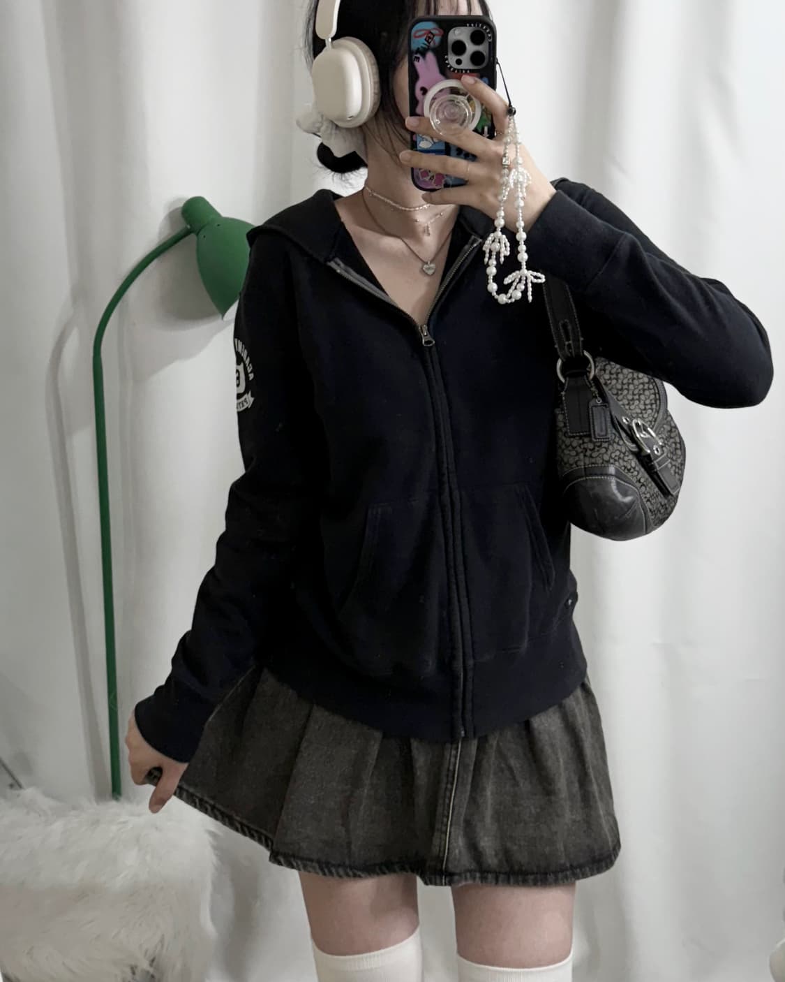 에드윈 블랙 오버핏 후드 집업 상품이미지2